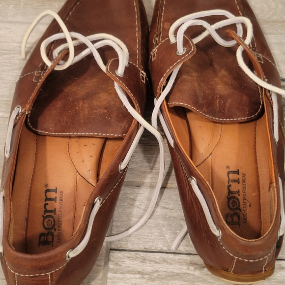 Born Brown Leather Boat Shoes - Picture 11 of 14